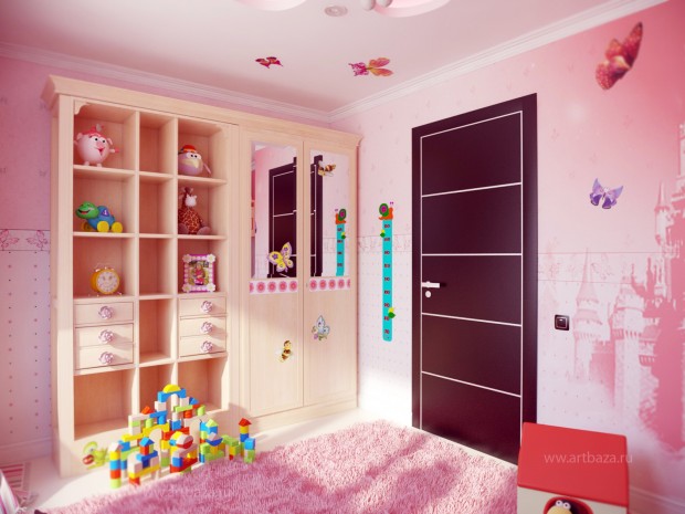 Chambre d'enfant en rose