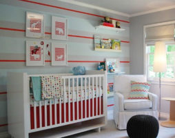 Design d'intérieur chambre d'enfant : rayure stylée