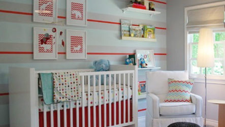 Design d'intérieur chambre d'enfant : rayure stylée