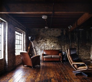 Conception d'une grotte masculine dans un style loft