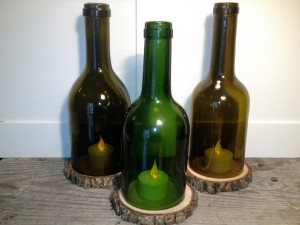 Bougeoirs bouteille de vin
