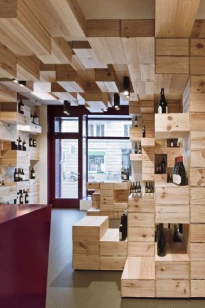 Boutique de vin dans un style écologique moderne