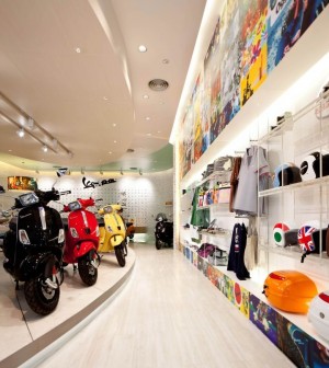 Magasin de marque de scooter Vespa