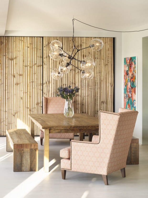 Bambou à l'intérieur d'un salon moderne