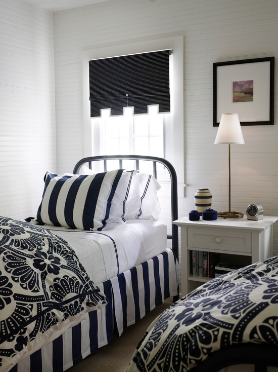 Chambre rustique en noir et blanc