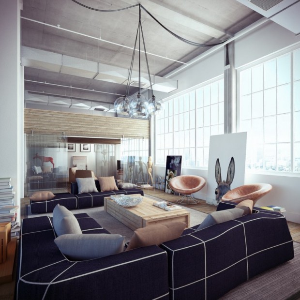 Style minimaliste dans le quartile loft