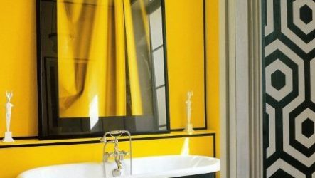 le jaune dans la déco de la salle de bain