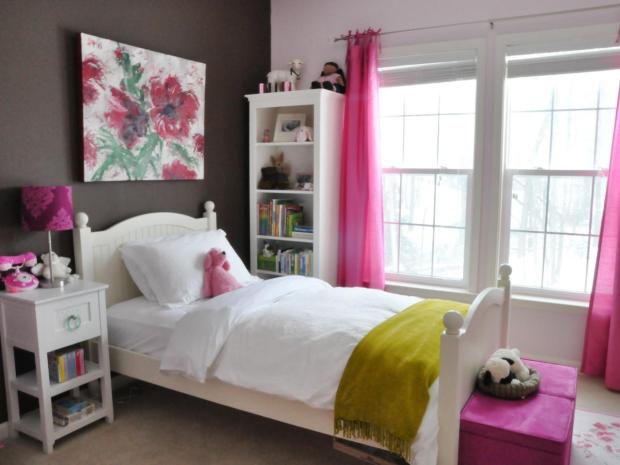 Chambre rose pour une fille