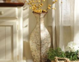 Vases de sol comme élément de décoration