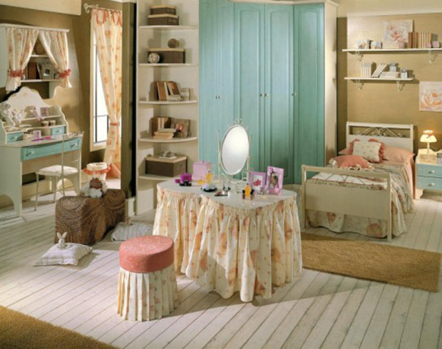 chambre d'enfant dans un style classique