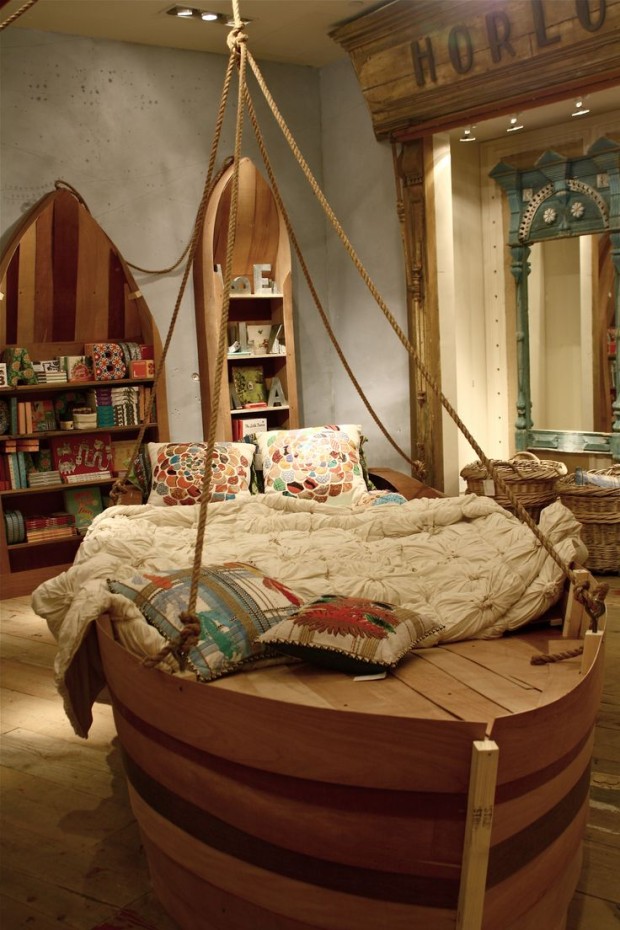 chambre d'enfant dans un style pirate