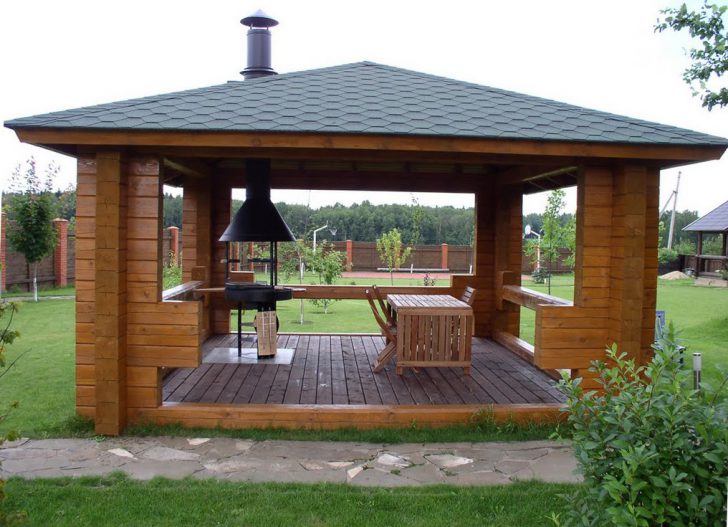 gazebo à faire soi-même avec barbecue