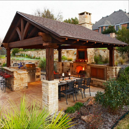 gazebo à faire soi-même avec barbecue