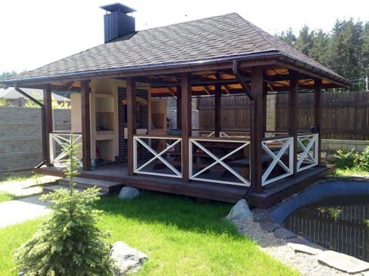 gazebo à faire soi-même avec barbecue