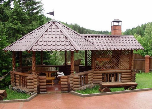 gazebo à faire soi-même avec barbecue