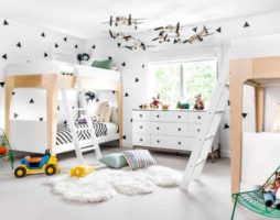 Chambres d'enfants avec lits superposés