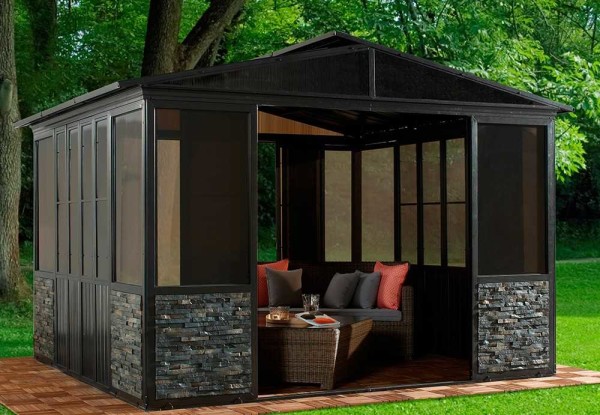 gazebo pour chalets d'été en polycarbonate