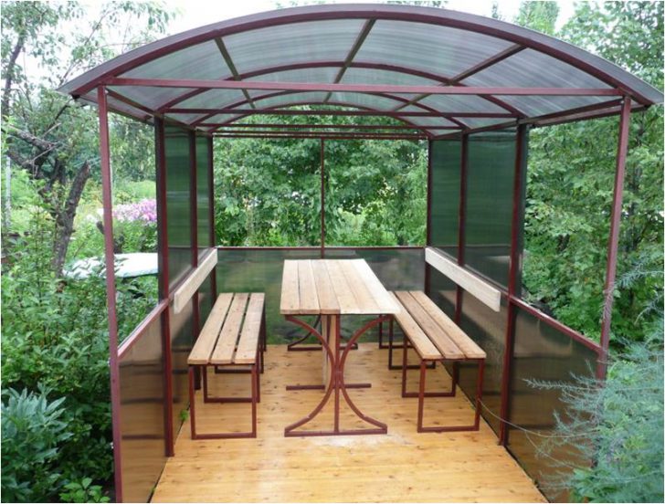 gazebo pour chalets d'été en polycarbonate