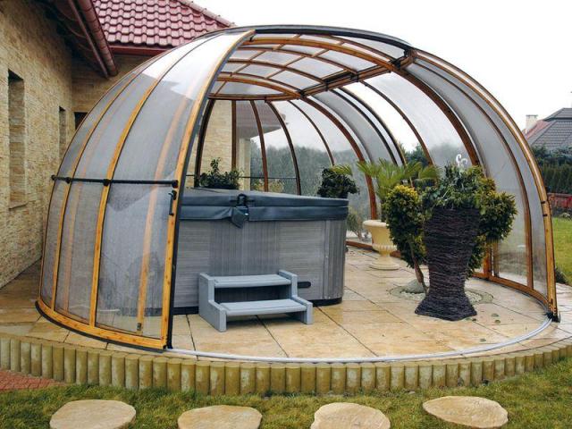 gazebo pour chalets d'été en polycarbonate