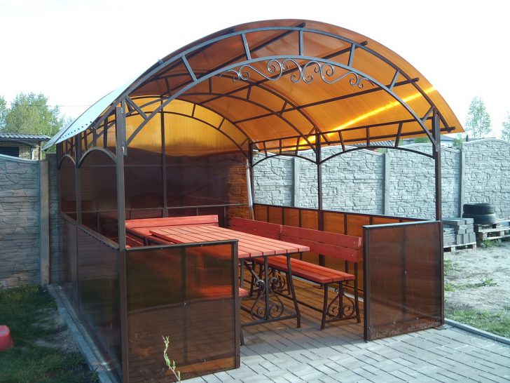 gazebo pour chalets d'été en polycarbonate