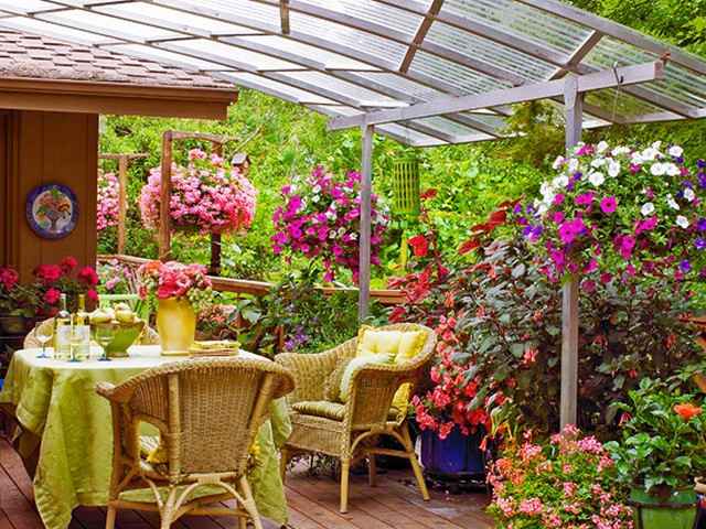 gazebo pour chalets d'été en polycarbonate