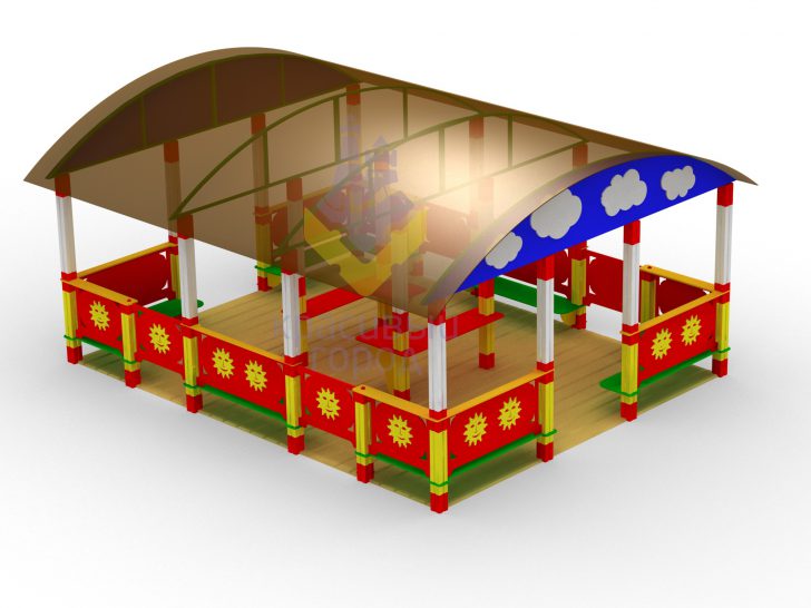 gazebo pour chalets d'été en polycarbonate