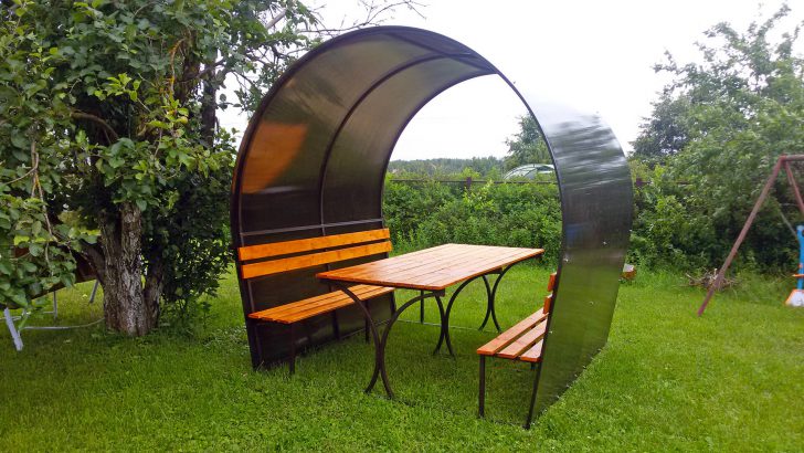 gazebo pour chalets d'été en polycarbonate