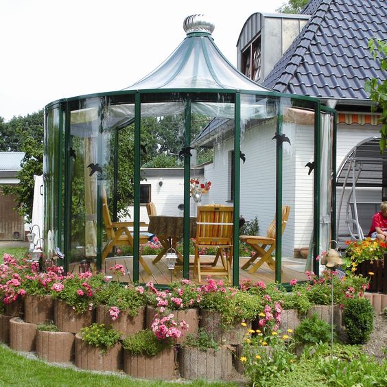 gazebo pour chalets d'été en polycarbonate