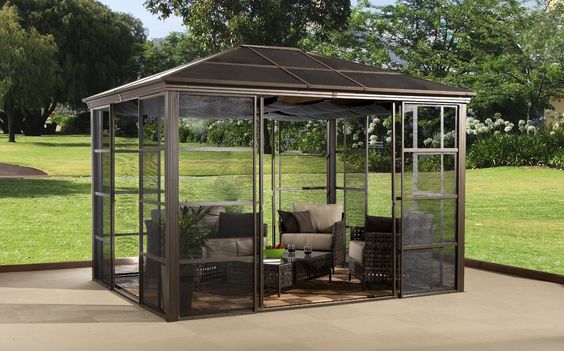 gazebo pour chalets d'été en polycarbonate