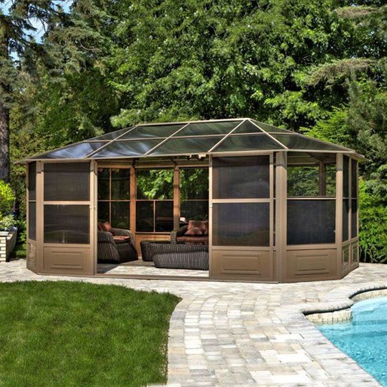 gazebo pour chalets d'été en polycarbonate