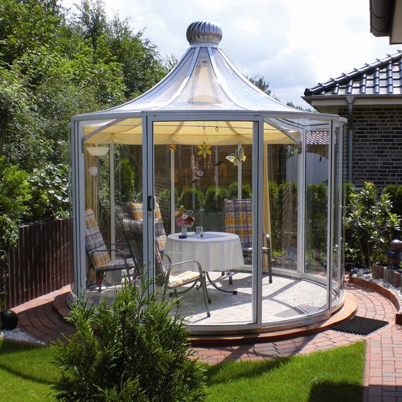 gazebo pour chalets d'été en polycarbonate