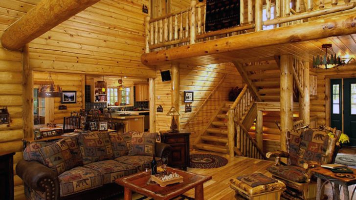intérieur de maison en bois