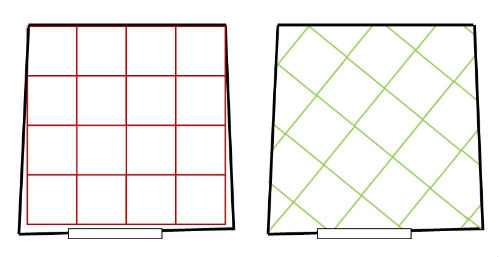 pose du carrelage en diagonale