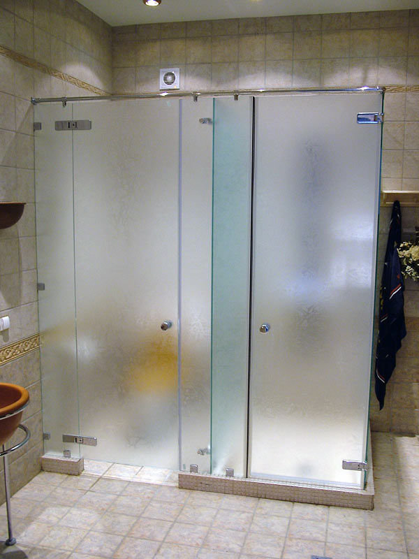 porte de douche en verre