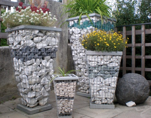 pots de fleurs en plein air