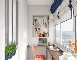Variantes de design moderne d'un petit balcon