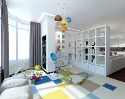 Enregistrement d'un appartement d'une pièce pour une famille avec un enfant
