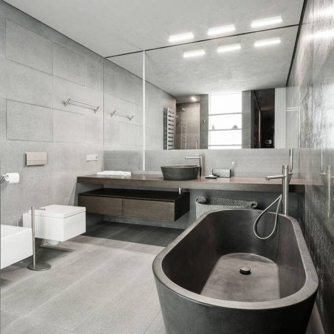 salle de bain façon loft