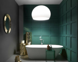 Salle de bain aux couleurs sombres: design et photo