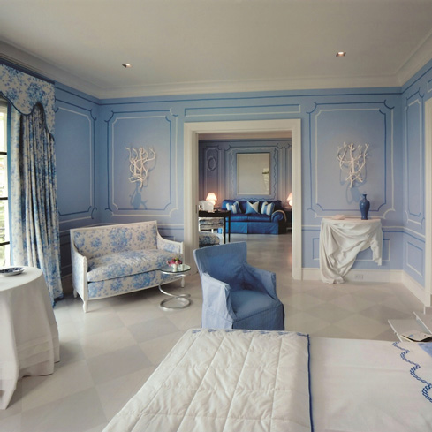 chambre en bleu