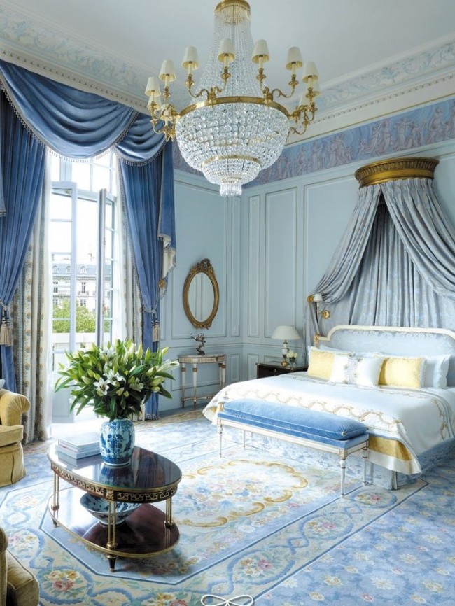 chambre en bleu