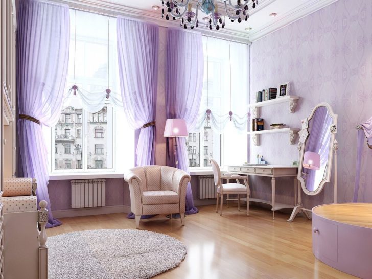 rideaux violets