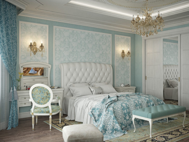 chambre en bleu