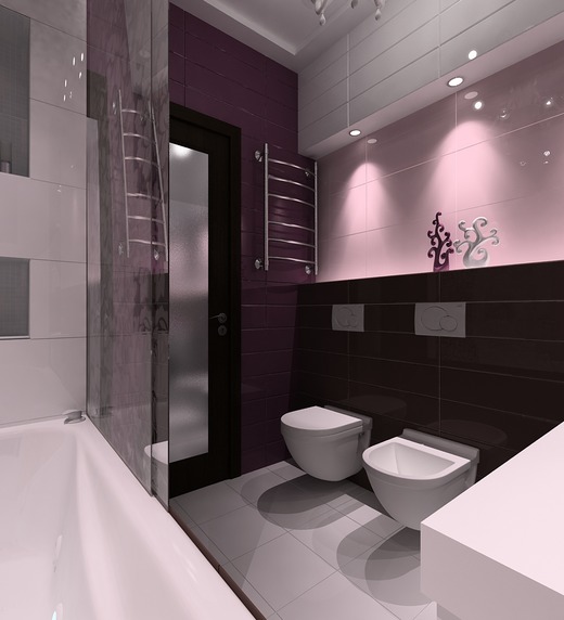  salle de bain aux couleurs sombres