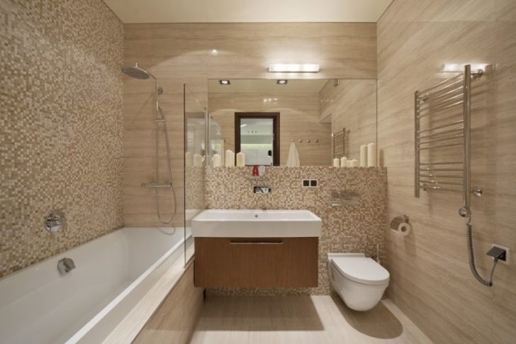 salle de bain en beige