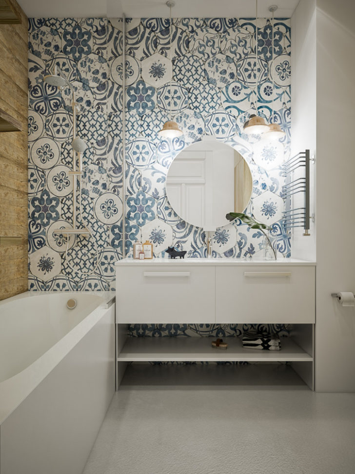 salle de bain patchwork