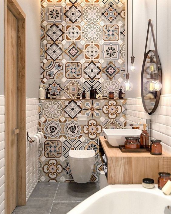 salle de bain patchwork