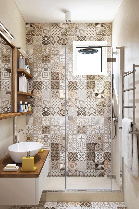 salle de bain patchwork