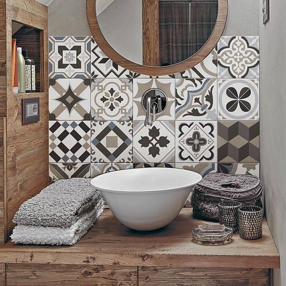 salle de bain patchwork