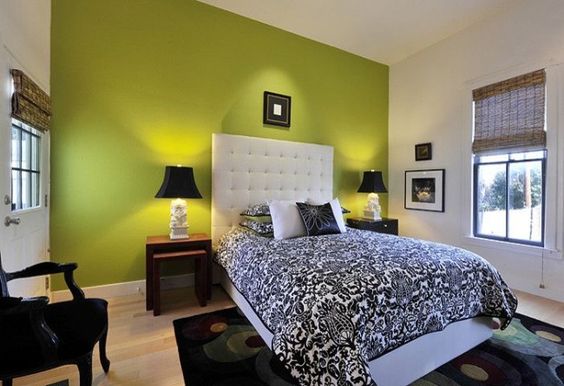 chambre en vert clair